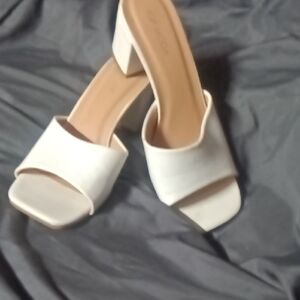 TOP Moda White Women's Heeled Sandals